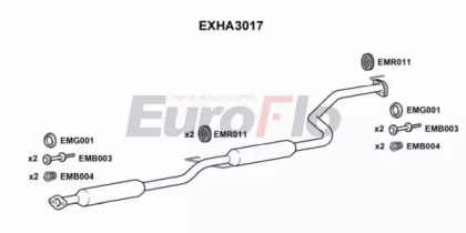 Амортизатор (EuroFlo: EXHA3017)