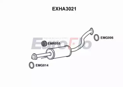 Амортизатор (EuroFlo: EXHA3021)