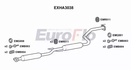 Амортизатор (EuroFlo: EXHA3038)