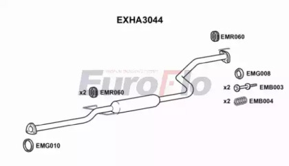 Амортизатор (EuroFlo: EXHA3044)