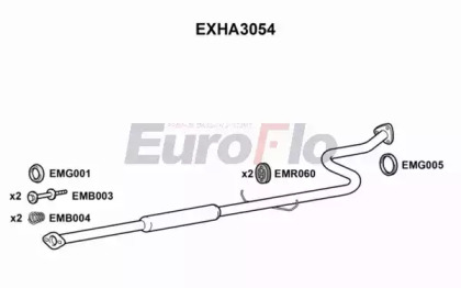 Амортизатор (EuroFlo: EXHA3054)