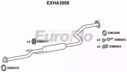 Амортизатор (EuroFlo: EXHA3058)