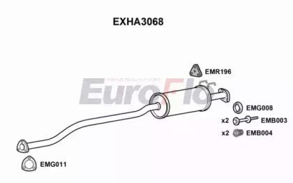 Амортизатор (EuroFlo: EXHA3068)