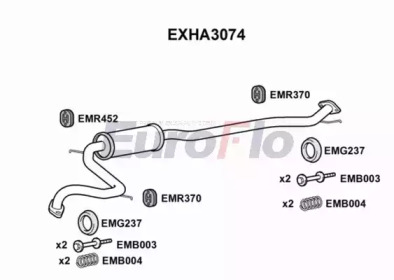 Амортизатор (EuroFlo: EXHA3074)