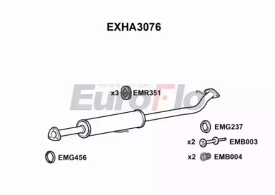 Амортизатор (EuroFlo: EXHA3076)