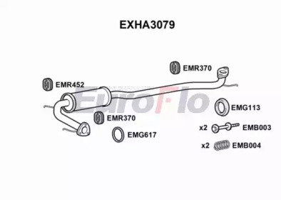 Амортизатор (EuroFlo: EXHA3079)