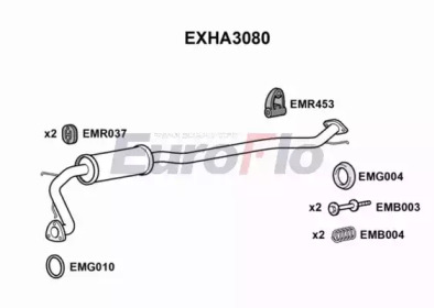 Амортизатор (EuroFlo: EXHA3080)