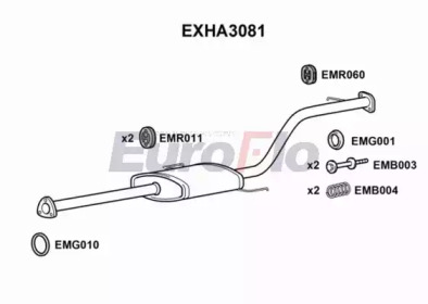 Амортизатор (EuroFlo: EXHA3081)