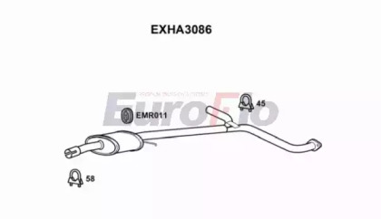 Амортизатор (EuroFlo: EXHA3086)