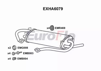 Амортизатор (EuroFlo: EXHA6079)