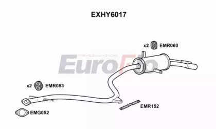 Амортизатор (EuroFlo: EXHY6017)