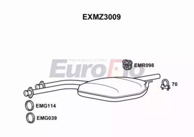 Амортизатор (EuroFlo: EXMZ3009)