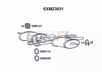 Амортизатор (EuroFlo: EXMZ3031)