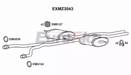 Амортизатор (EuroFlo: EXMZ3043)