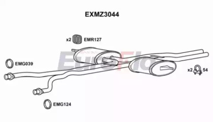 Амортизатор (EuroFlo: EXMZ3044)