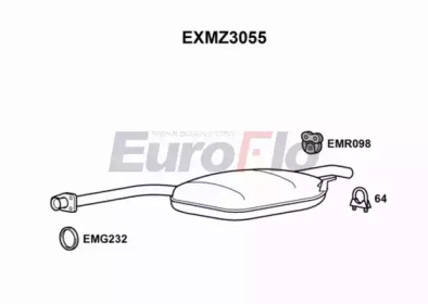 Амортизатор (EuroFlo: EXMZ3055)