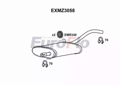 Амортизатор (EuroFlo: EXMZ3058)