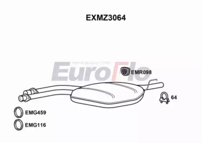 Амортизатор (EuroFlo: EXMZ3064)