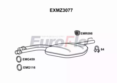 Амортизатор (EuroFlo: EXMZ3077)