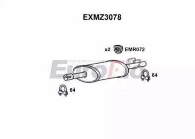 Амортизатор (EuroFlo: EXMZ3078)