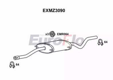 Амортизатор (EuroFlo: EXMZ3090)