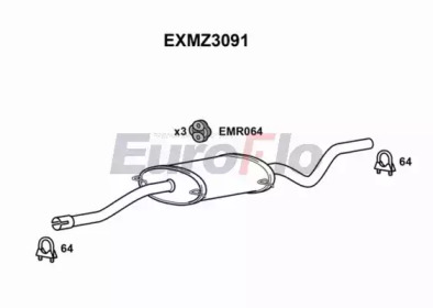 Амортизатор (EuroFlo: EXMZ3091)