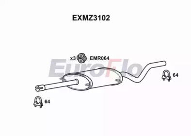 Амортизатор (EuroFlo: EXMZ3102)