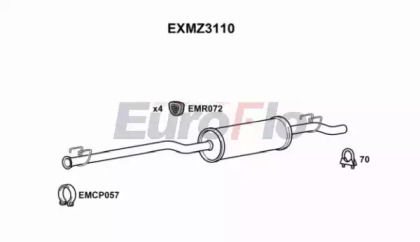 Амортизатор (EuroFlo: EXMZ3110)