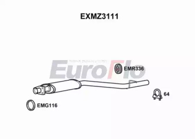 Амортизатор (EuroFlo: EXMZ3111)