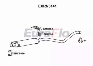 Амортизатор (EuroFlo: EXRN3141)