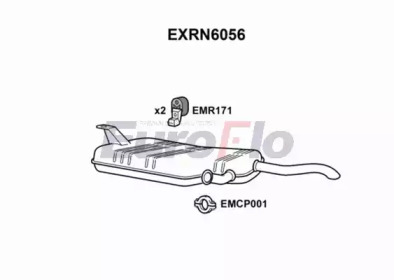 Амортизатор (EuroFlo: EXRN6056)