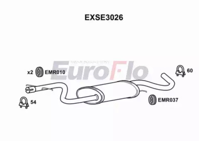 Амортизатор (EuroFlo: EXSE3026)