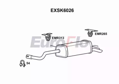 Амортизатор (EuroFlo: EXSK6026)