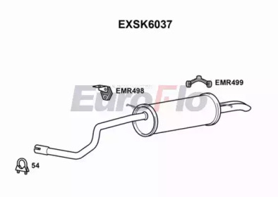 Амортизатор (EuroFlo: EXSK6037)