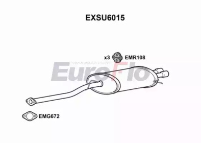 Амортизатор (EuroFlo: EXSU6015)