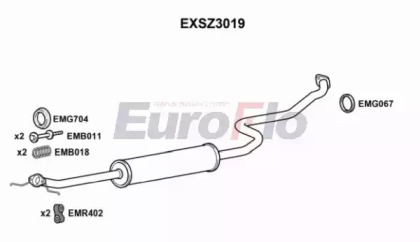 Амортизатор (EuroFlo: EXSZ3019)