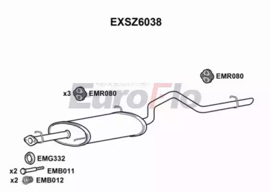 Амортизатор (EuroFlo: EXSZ6038)