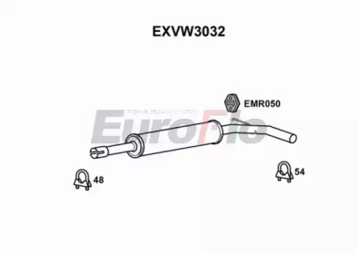 Амортизатор (EuroFlo: EXVW3032)