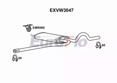 Амортизатор (EuroFlo: EXVW3047)