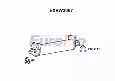 Амортизатор (EuroFlo: EXVW3067)