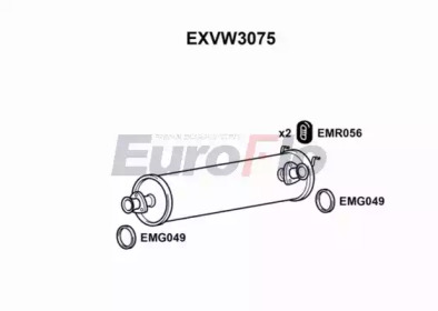 Амортизатор (EuroFlo: EXVW3075)