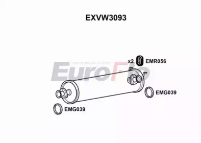 Амортизатор (EuroFlo: EXVW3093)