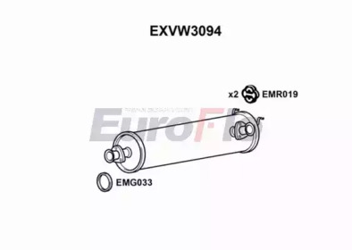 Амортизатор (EuroFlo: EXVW3094)