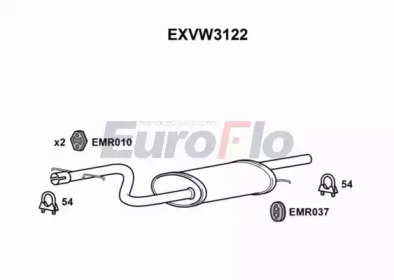 Амортизатор (EuroFlo: EXVW3122)