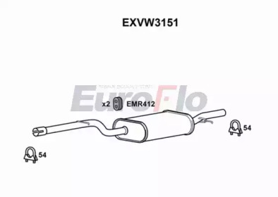 Амортизатор (EuroFlo: EXVW3151)