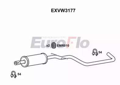 Амортизатор (EuroFlo: EXVW3177)