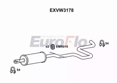 Амортизатор (EuroFlo: EXVW3178)