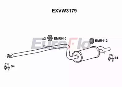 Амортизатор (EuroFlo: EXVW3179)