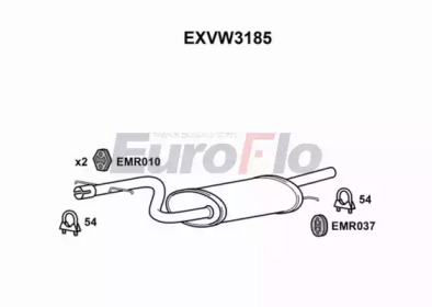 Амортизатор (EuroFlo: EXVW3185)