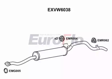 Амортизатор (EuroFlo: EXVW6038)